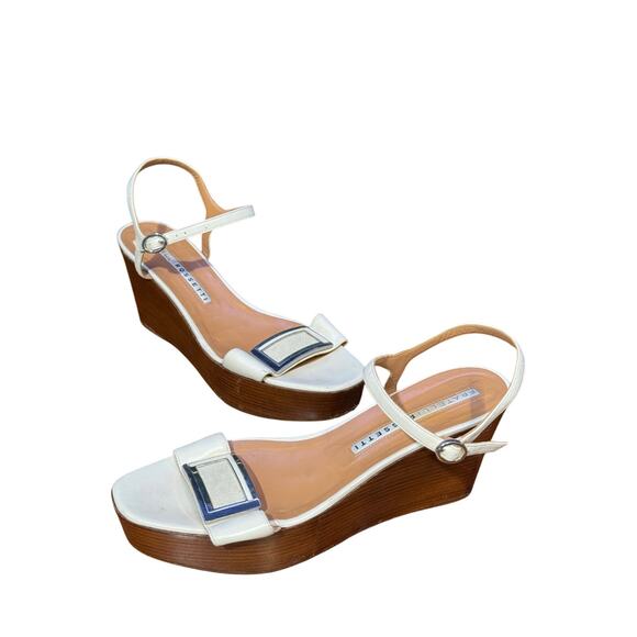 Women's vintage fratelli Rossetti platform sandal size 40.5 euro  - us 10 - Picture 1 of 7